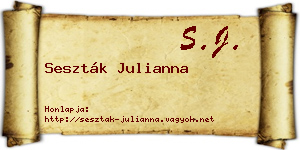 Seszták Julianna névjegykártya