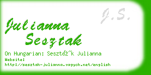 julianna sesztak business card